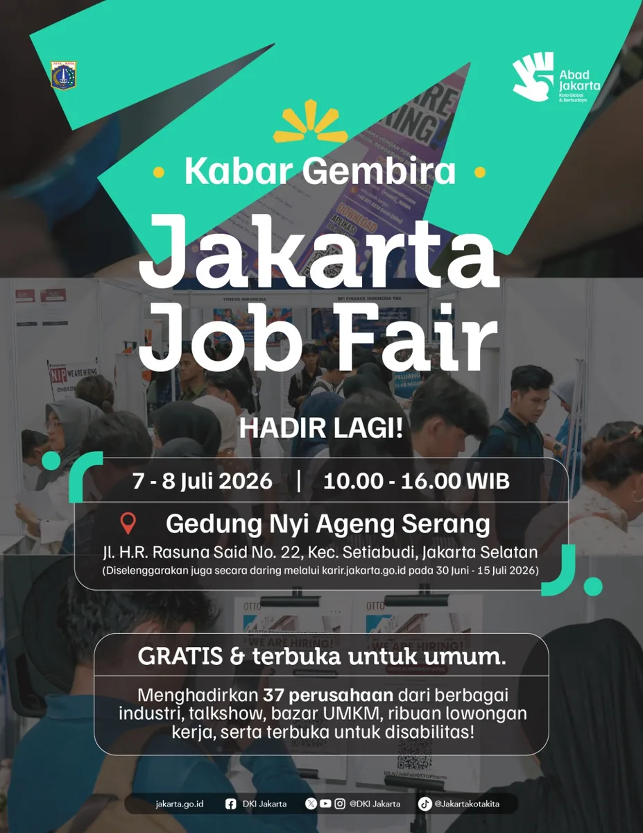 Job Fair Kabupaten Serang 2026 (Suku Dinas TKTE Wilayah Kabupaten Serang Barat) : 7-8 Juli 2026